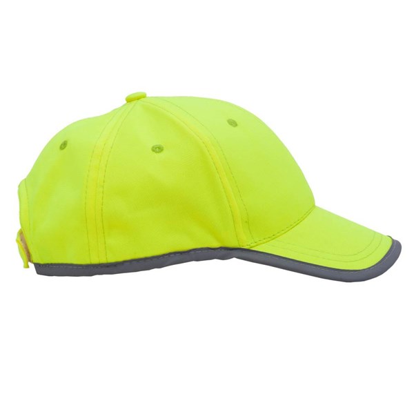 Obrázky: Žltá detská šesťdielna čiapka s reflexným okrajom, Obrázok 2
