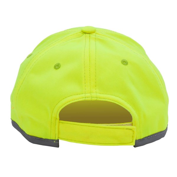 Obrázky: Žltá detská šesťdielna čiapka s reflexným okrajom, Obrázok 4