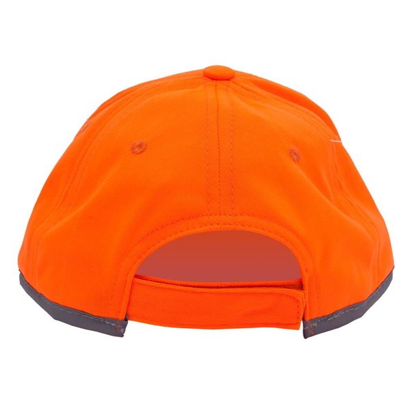 Obrázky: Oranžová detská šesťdielna čiapka s reflex.okrajom, Obrázok 4
