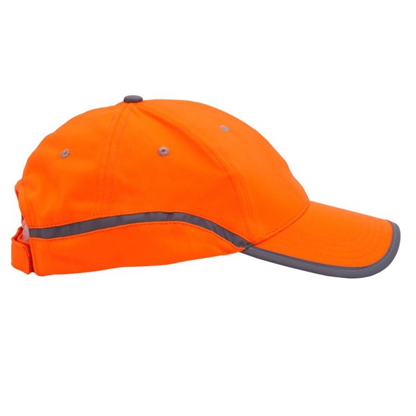 Obrázky: Oranžová šesťdielna čiapka s reflexným okrajom, Obrázok 2