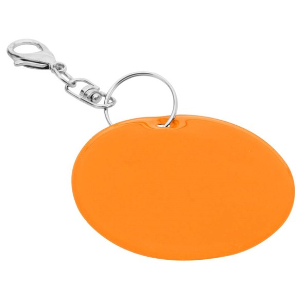 Obrázky: Reflexný prívesok s karabínou - oranžové koliesko