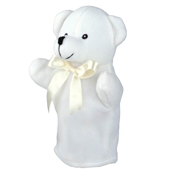 Obrázky: Biely medvedík - bábka na ruku, stužka na potlač, Obrázok 2