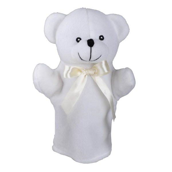 Obrázky: Biely medvedík - bábka na ruku, stužka na potlač, Obrázok 3