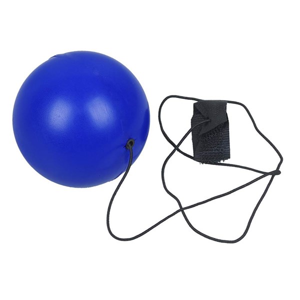 Obrázky: Antistresová lopta na gumičke, modrá, Obrázok 1