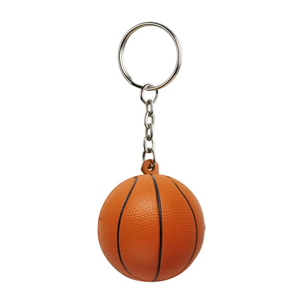 Obrázky: Guľatá antistresová lopta ako prívesok, basketbal, Obrázok 1