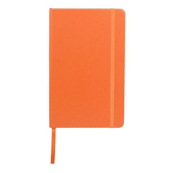 Obrázky: Oranžový blok A5 s elastickou páskou, štvorčeky, Obrázok 6