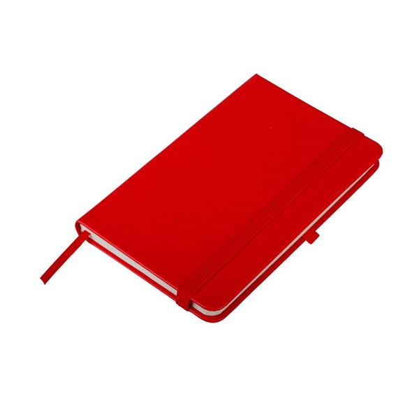 Obrázky: Červený blok A6 s elastickou páskou, štvorčeky, Obrázok 4