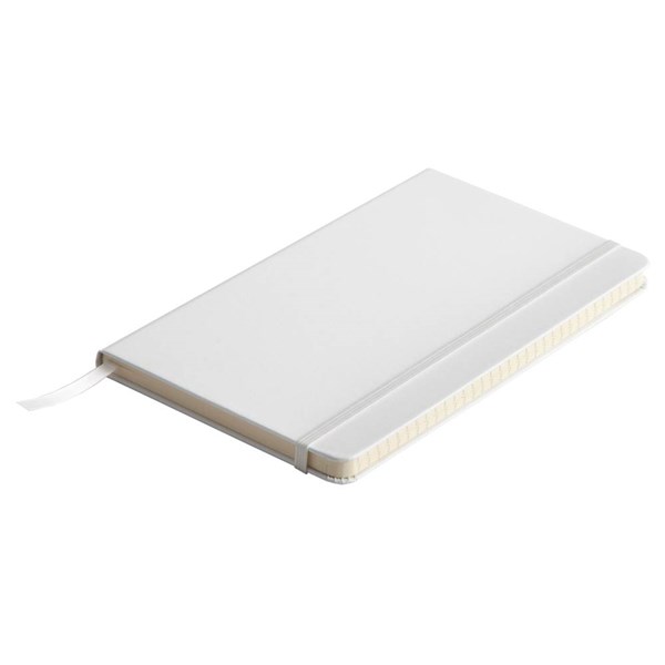 Obrázky: Biely blok A5 s bielou elastickou páskou,linajky