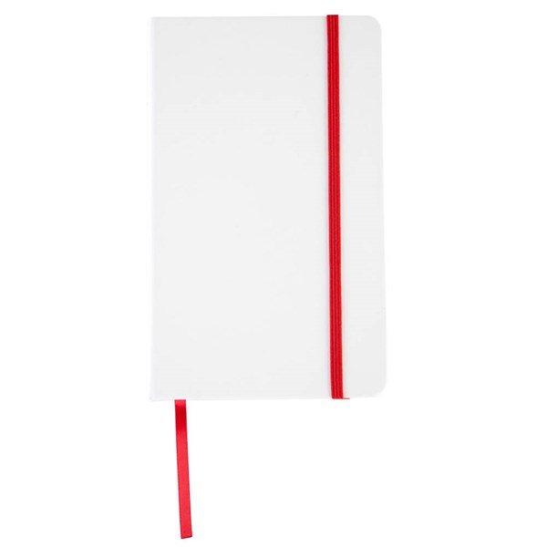 Obrázky: Biely blok A5, červená elastická páska, linajky, Obrázok 4