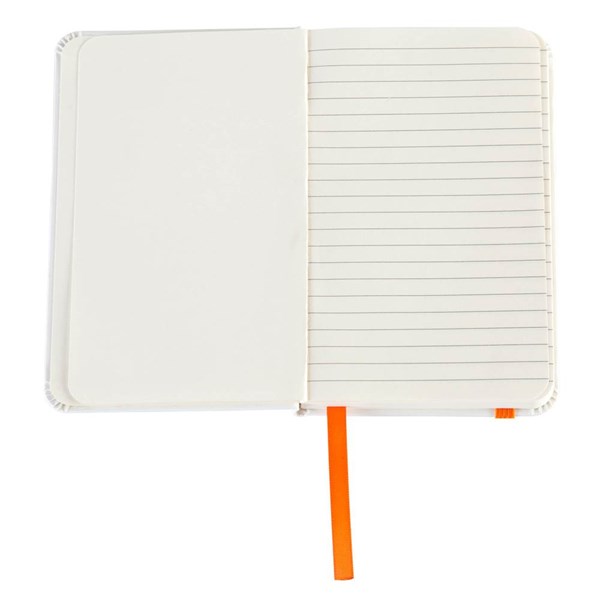 Obrázky: Biely blok A6, oranžová elastická páska, linajky, Obrázok 3