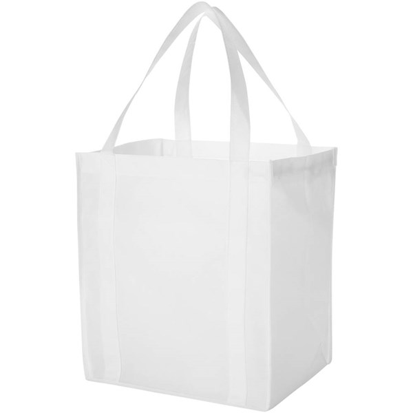 Obrázky: Nákupná taška z netkanej textílie, biela, Obrázok 2