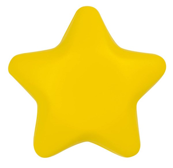 Obrázky: Žltá antistresová hviezda z mäkkého polyuretánu, Obrázok 1