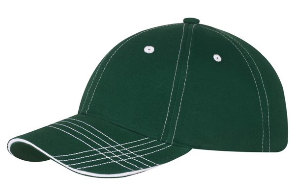 Obrázky: Šesťdielna zelená prešívaná krepová čiapka, Obrázok 1