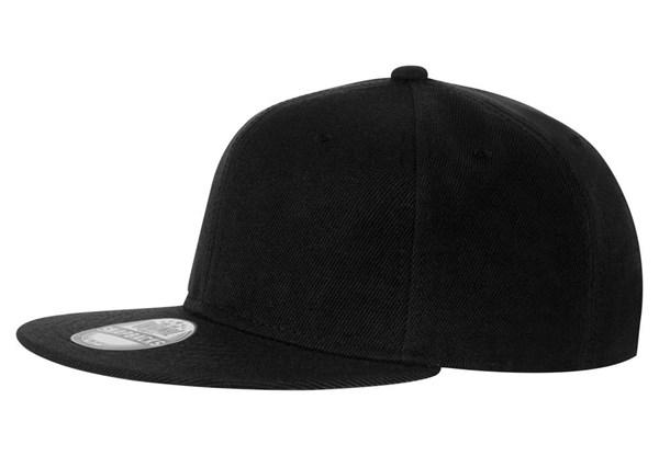 Obrázky: Akrylová čiapka čierna s plochým šiltom