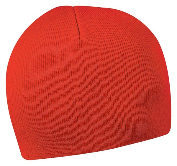 Obrázky: Zimná dvojvrstvová akrylová pletená čiapka červená, Obrázok 1