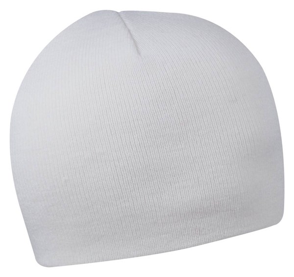 Obrázky: Zimná dvojvrstvová akrylová pletená čiapka biela, Obrázok 1