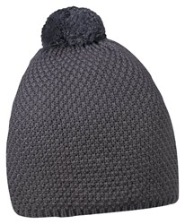 Obrázky: Akrylová pletená zimná  čiapka šedá s brmbolcom