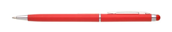 Obrázky: Plastové guličkové pero TEMA červené so stylusom