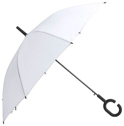 Obrázky: Biely automatický vetru odolný handsfree dáždnik