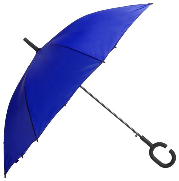 Obrázky: Modrý automatický vetru odolný hadsfree dáždnik, Obrázok 1