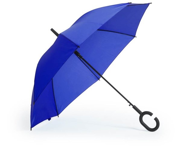 Obrázky: Modrý automatický vetru odolný hadsfree dáždnik, Obrázok 3