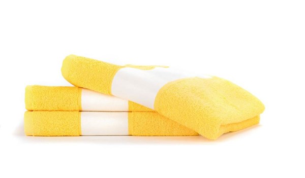 Obrázky: Žltý uterák PRINT s tlačou 400 g/m2, od 50 ks