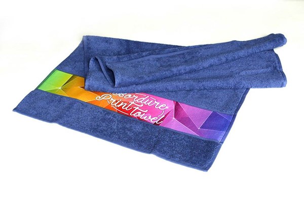 Obrázky: Tm. Modrý uterák PRINT s tlačou 400 g/m2, od 50 ks, Obrázok 2