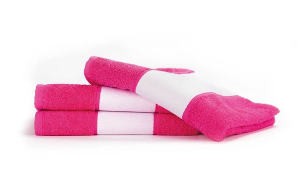 Obrázky: Ružový uterák PRINT s tlačou 400 g/m2, od 50 ks