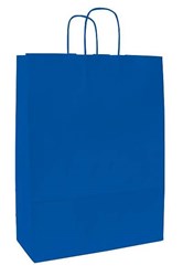 Obrázky: Papierová taška modrá 23x10x32 cm, krútená šnúra