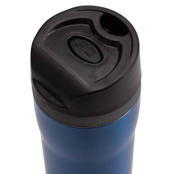 Obrázky: Modrý nerez. termohrnček 350 ml s push-up uzáverom, Obrázok 4