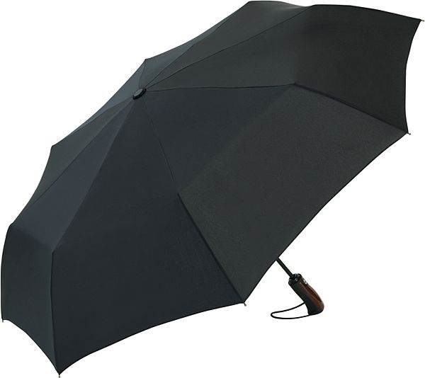 Obrázky: Exluzívny trojdielny automatický dáždnik,čierna