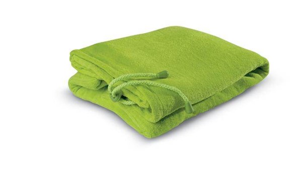 Obrázky: Plážový uterák v nylonovom vrecku, limetková, Obrázok 2