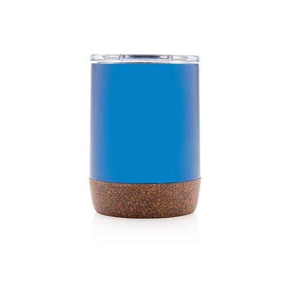 Obrázky: Malý korkový termohrnček 180 ml, modrý, Obrázok 2