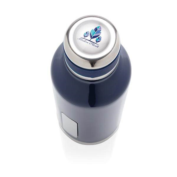 Obrázky: Modrá nepriepustná termofľaša so štítkom na logo, Obrázok 8