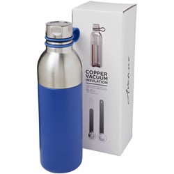 Obrázky: Modrá medená fľaša s vákuovou izoláciou, 590 ml