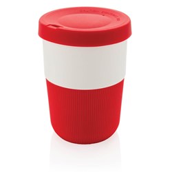 Obrázky: PLA hrnček coffee to go 380ml, červená
