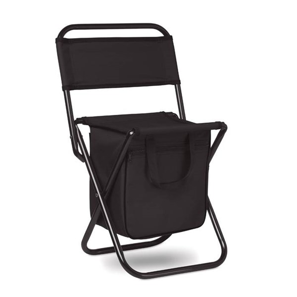 Obrázky: Skladacia stolička s chladiacam ruksakom, čierna