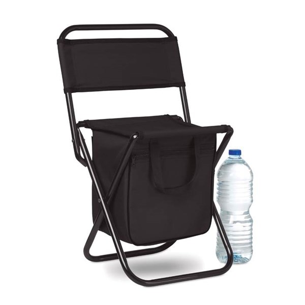 Obrázky: Skladacia stolička s chladiacam ruksakom, čierna, Obrázok 2
