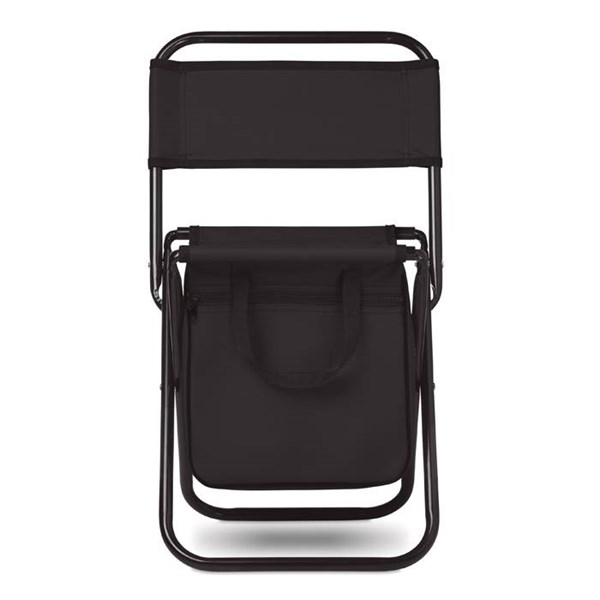 Obrázky: Skladacia stolička s chladiacam ruksakom, čierna, Obrázok 3