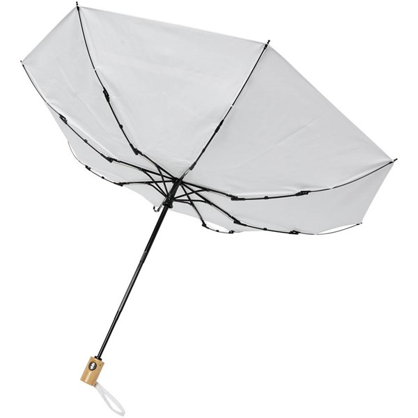 Obrázky: Recyklovaný skladací dáždnik automatický biely, Obrázok 4