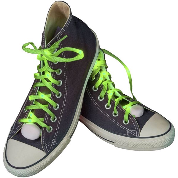 Obrázky: Svetlozelené LED šnúrky do topánok