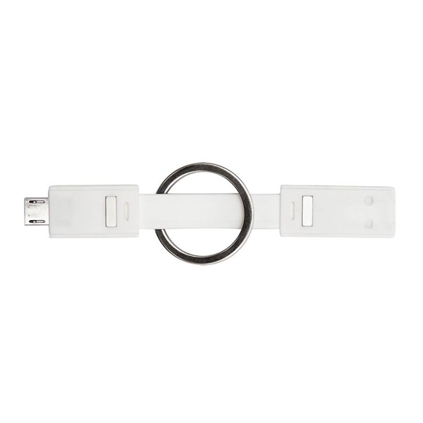 Obrázky: Biely prívesok s USB/micro USB prenos dát, Obrázok 2