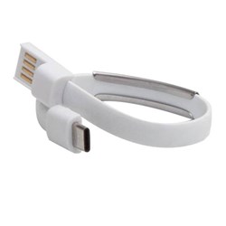 Obrázky: Kábel biely s USB C ako náramok