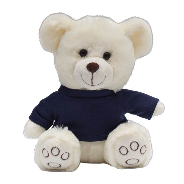 Obrázky: Plyšový biely medvedík s modrým tričkom, Obrázok 3