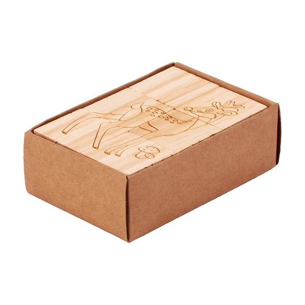 Obrázky: Drevené kocky, skladačka 6ks v papierové krabičke