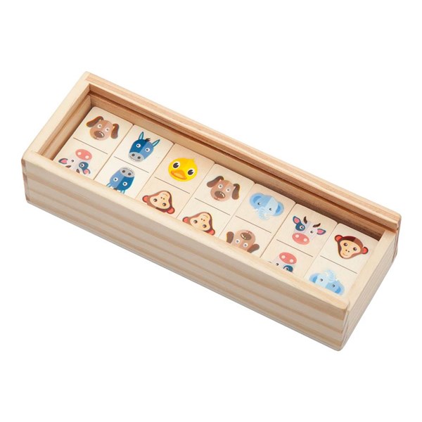Obrázky: Domino s motívmi zvierat v drevenej krabičke, Obrázok 2