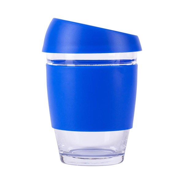Obrázky: Modrá šálka na kávu z borosilikátového skla 350 ml, Obrázok 5