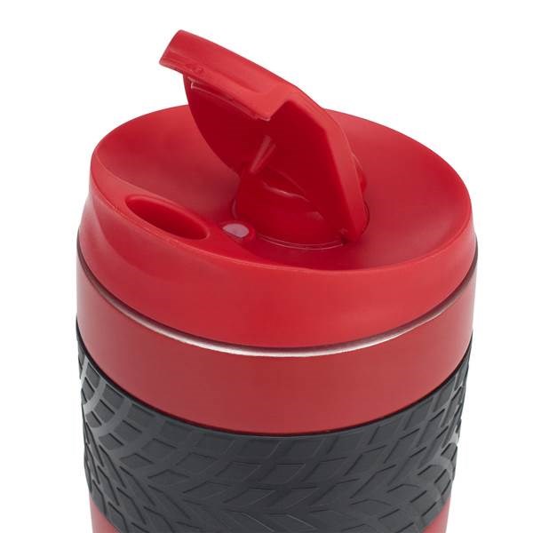 Obrázky: Červený termohrnček 200 ml,čierny úchop a prísavka, Obrázok 3