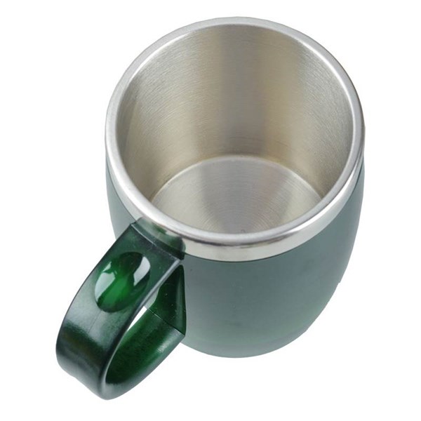 Obrázky: Zelený transparentný termohrnček 400 ml s uškom, Obrázok 3