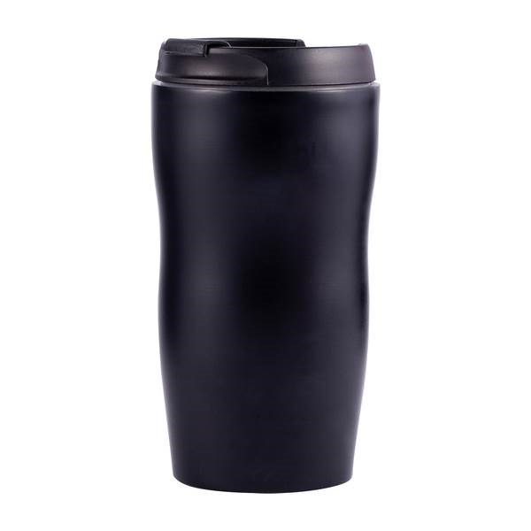 Obrázky: Čierny plastový termohrnček 250 ml, Obrázok 2